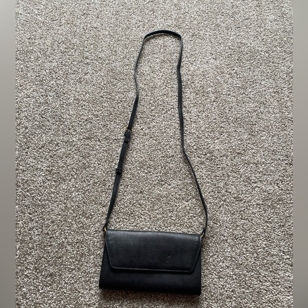 Black Clutch Crossbody Leather Purse Universal Threads